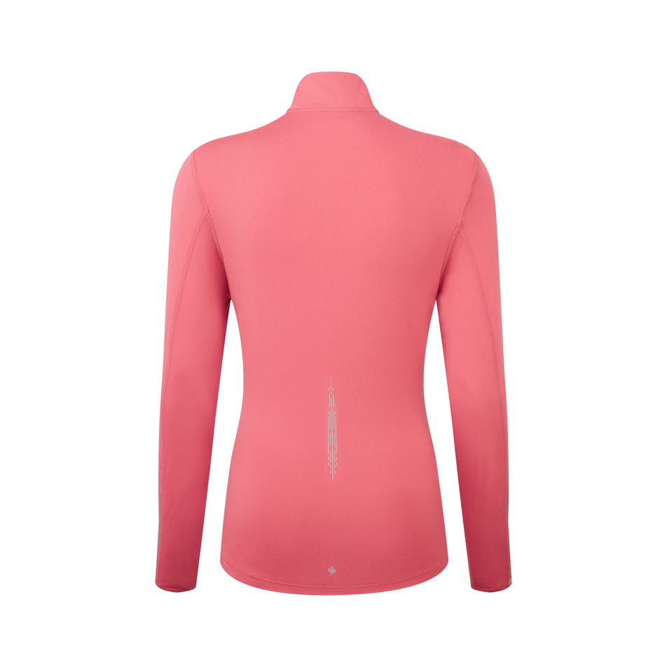 Back view of a Ronhill Women's Tech Reflect 1/2 Zip in the Salsa/Reflect colourway.  (8469213249698)