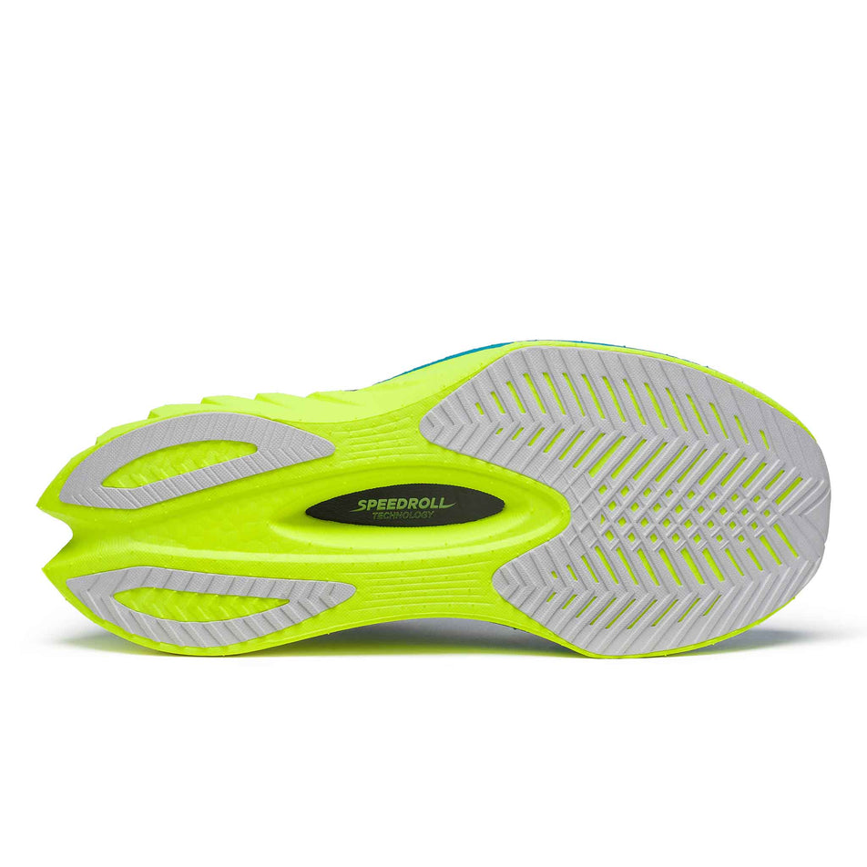 Outsole of the right shoe from a pair of Women's Endorphin Pro 4 Running Shoes in the Mirage/Citron colourway (8401837129890)