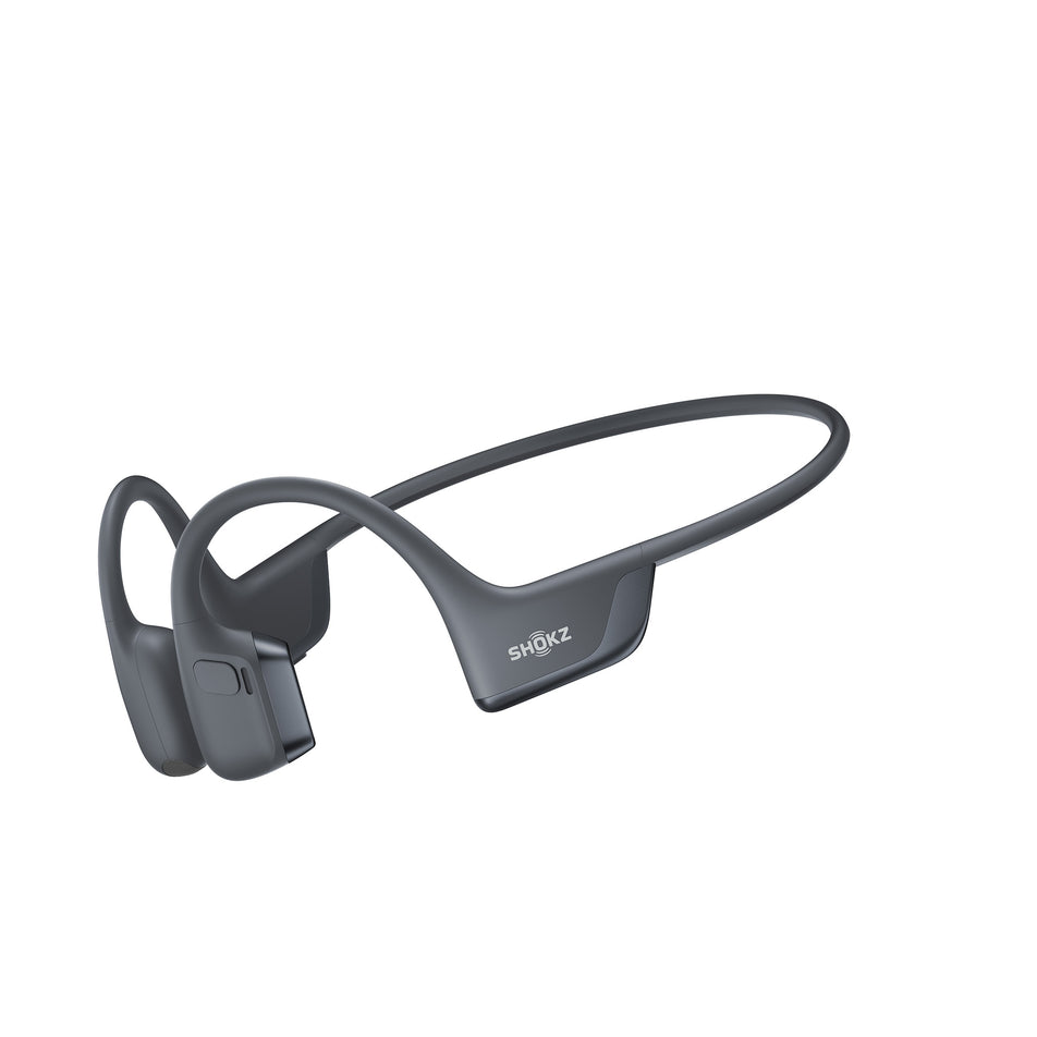 A pair of Shokz Unisex OpenRun Pro 2 Mini Wireless Bone Conduction Headphones in the Black colourway.  (8541430087842)