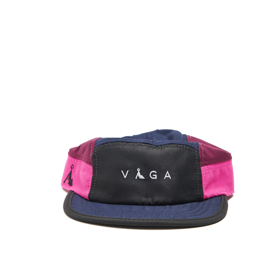 Front of a VAGA Unisex Club Cap in the Navy Blue/Bordo/Bright Pink Taupe colourway.  (8551931347106)