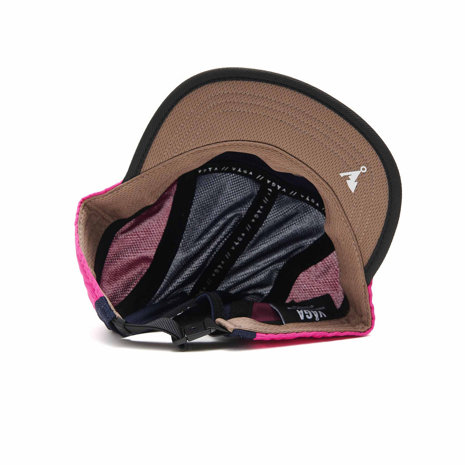 The underside of a VAGA Unisex Club Cap in the Navy Blue/Bordo/Bright Pink Taupe colourway.  (8551931347106)