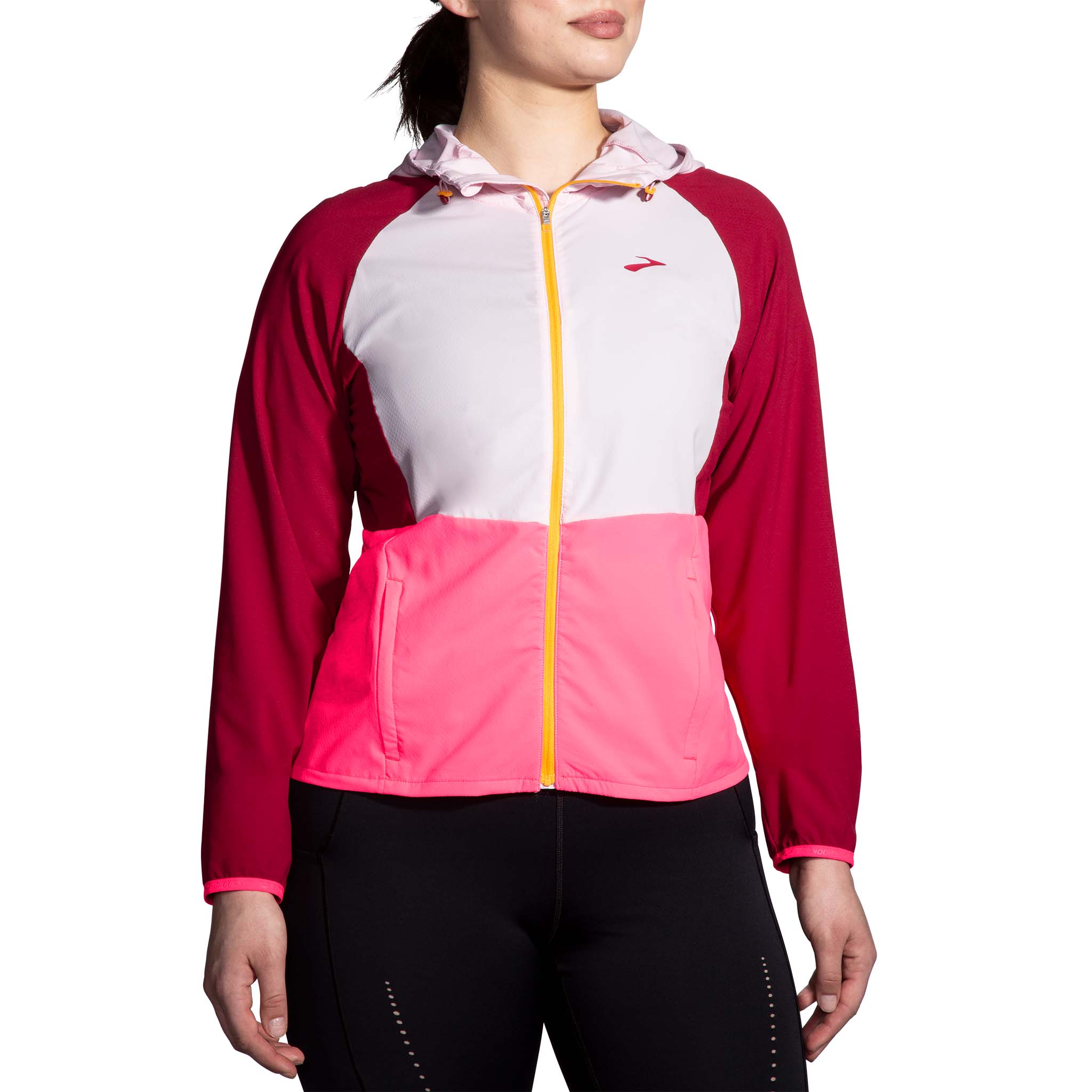 Brooks running hot sale jacket mens pink