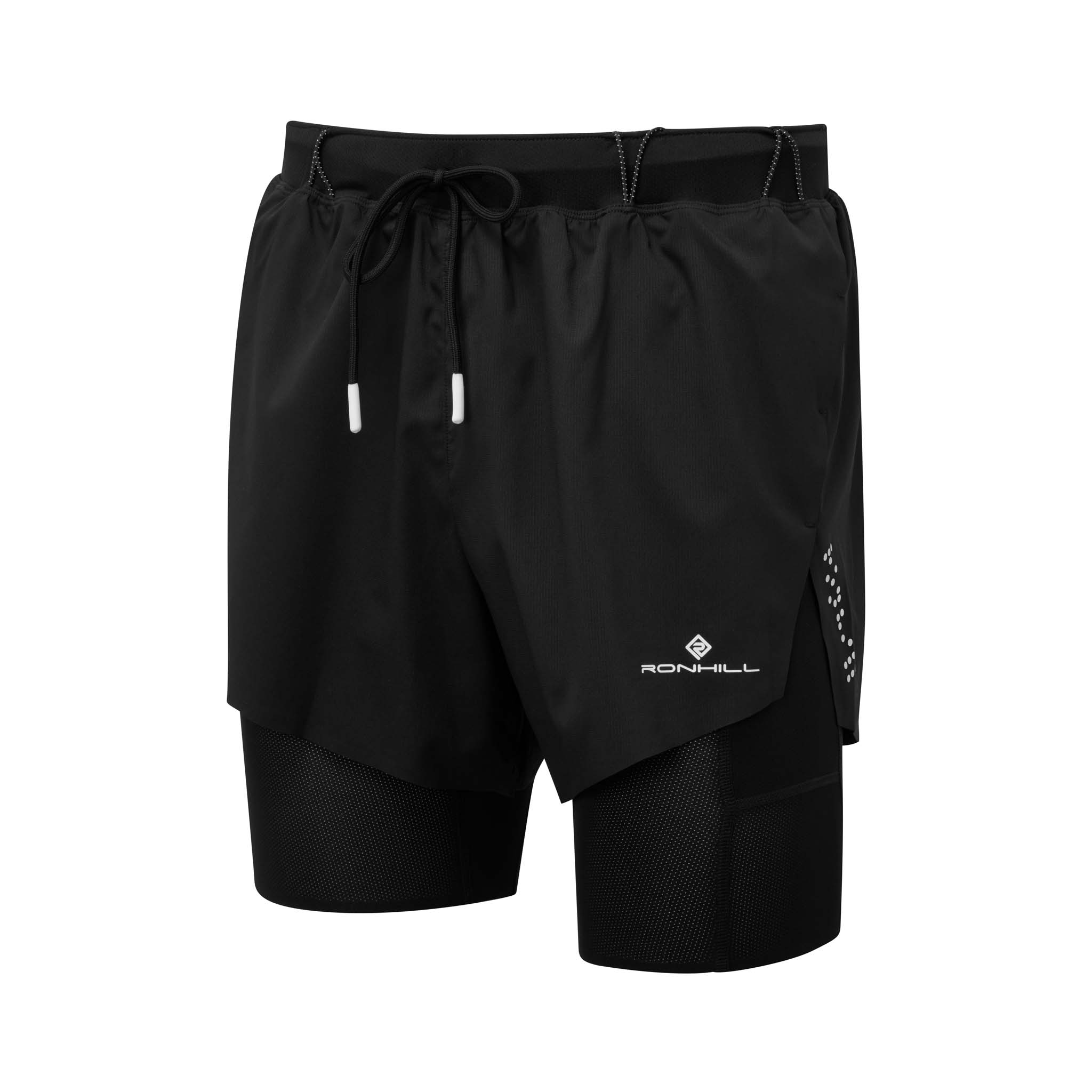 Ronhill Men's Tech Distance Twin Short - Black | Run4It